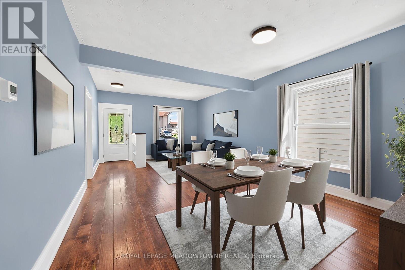 digitally staged with different furniture styles - 11 Stirton Avenue, Brantford, ON - Indoor Photo Showing Dining Room