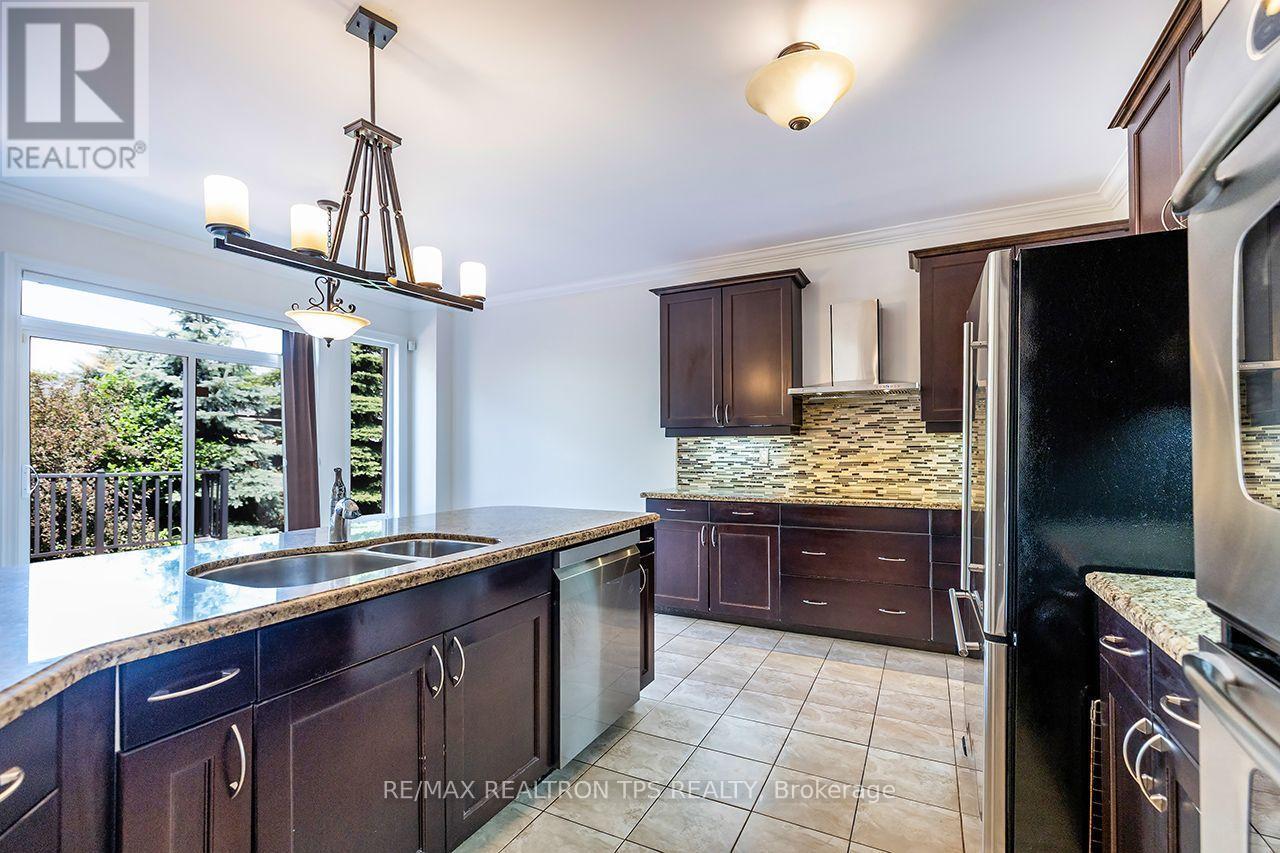 Built in Stainless Steel Appliances with Wall Oven - 555 Kingsfield Loop, Oshawa, ON - Indoor Photo Showing Kitchen With Double Sink