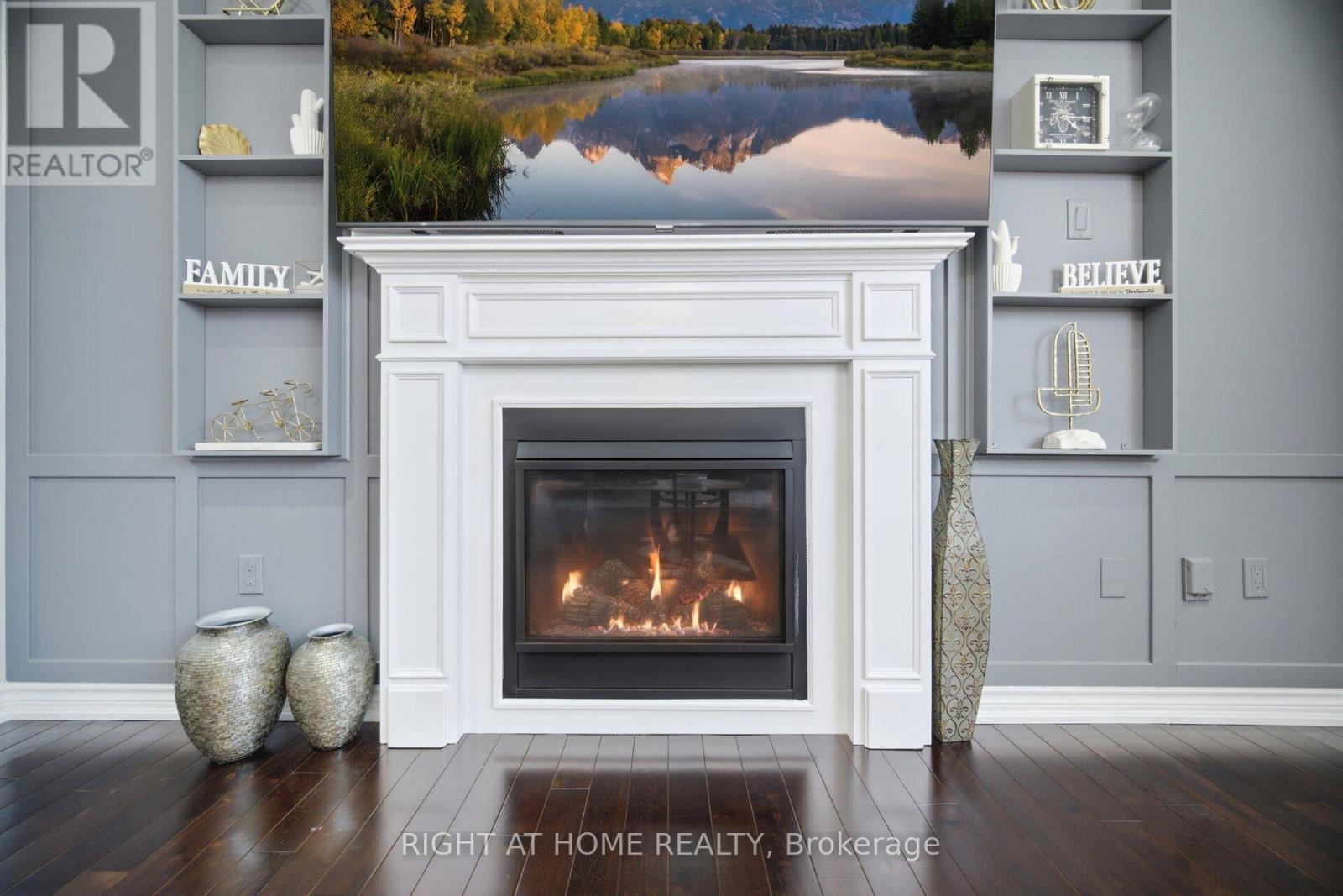 28 Marks Road, Springwater, ON - Indoor Photo Showing Living Room With Fireplace