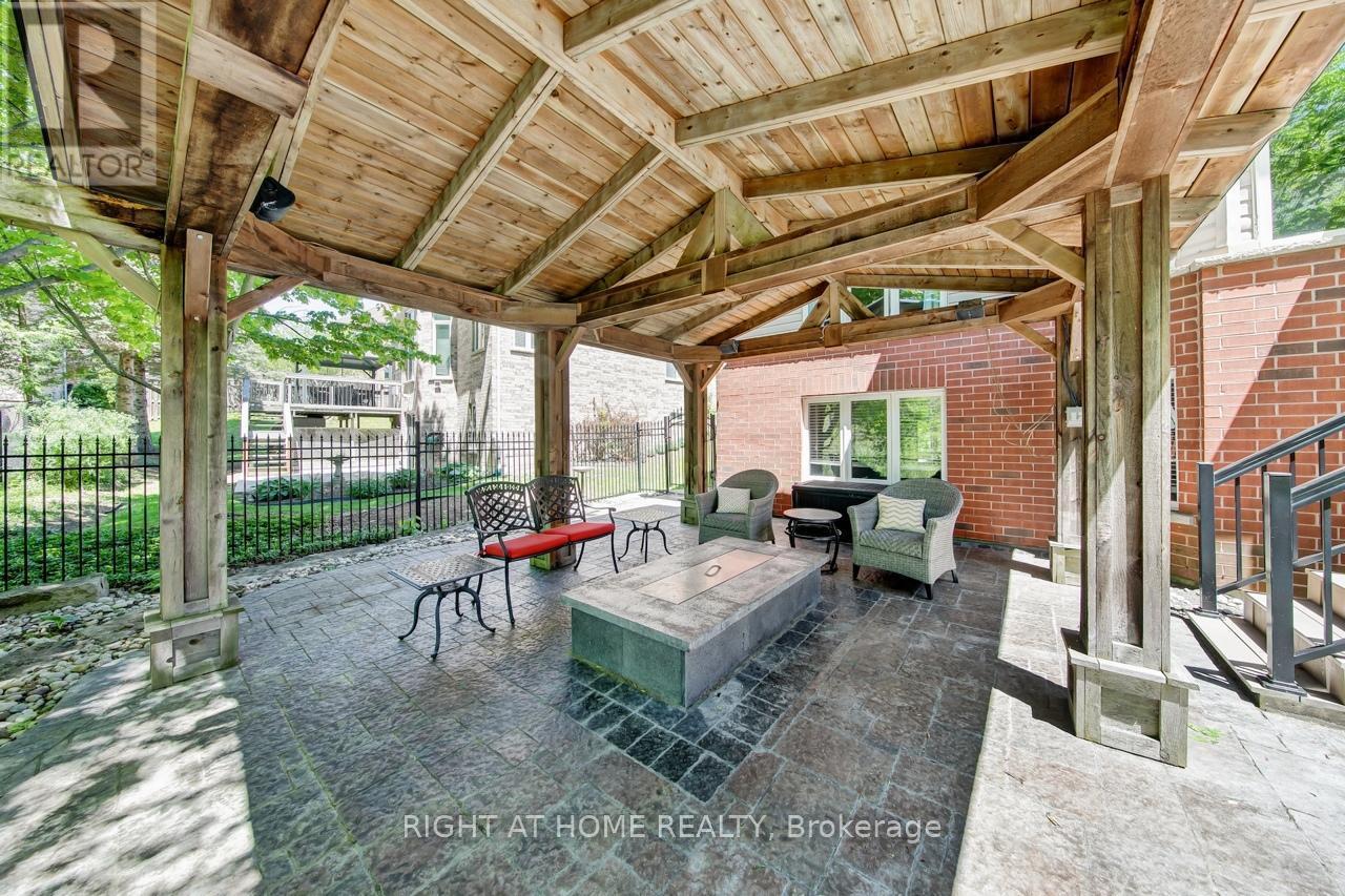 Palladium Gazebo with Fire Pit - 126 Moore Crescent, Hamilton, ON - Outdoor With Deck Patio Veranda With Exterior