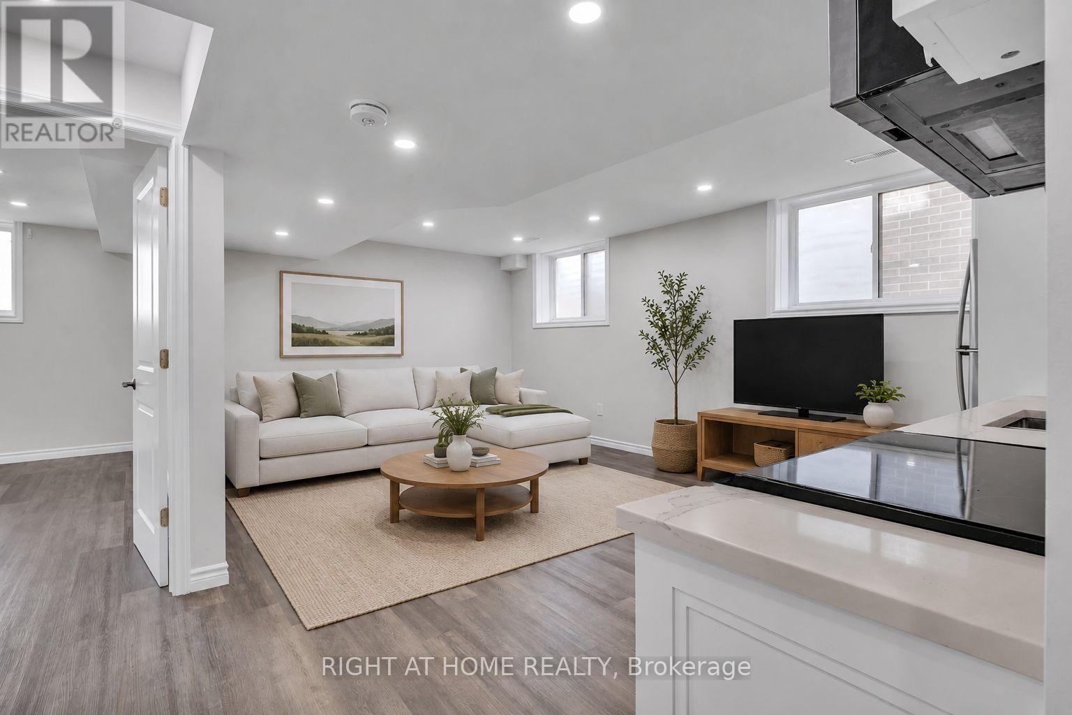 Basement Living/Dining(Virtually Staged Photo) - 321 Carriage Way, Waterloo, ON - Indoor