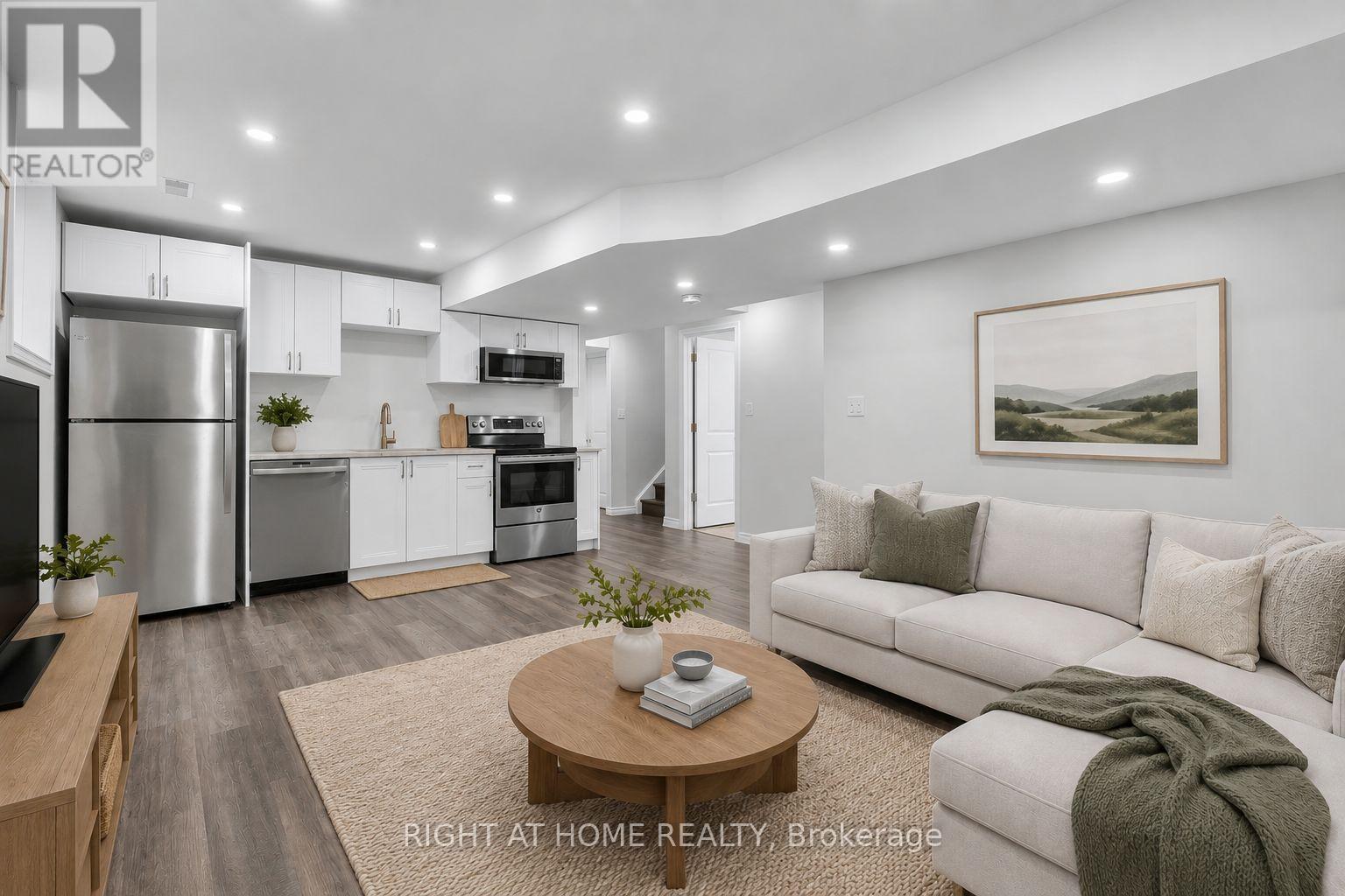 Basement Living/Dining(Virtually Staged Photo) - 321 Carriage Way, Waterloo, ON - Indoor Photo Showing Living Room