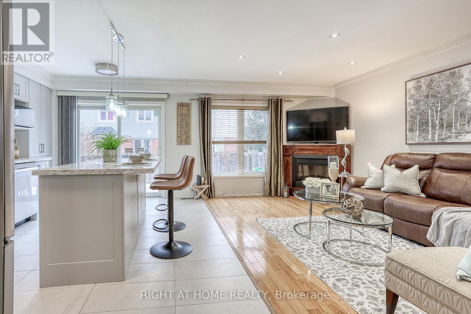 75 Carpendale Crescent, Ajax, ON - Indoor Photo Showing Living Room With Fireplace