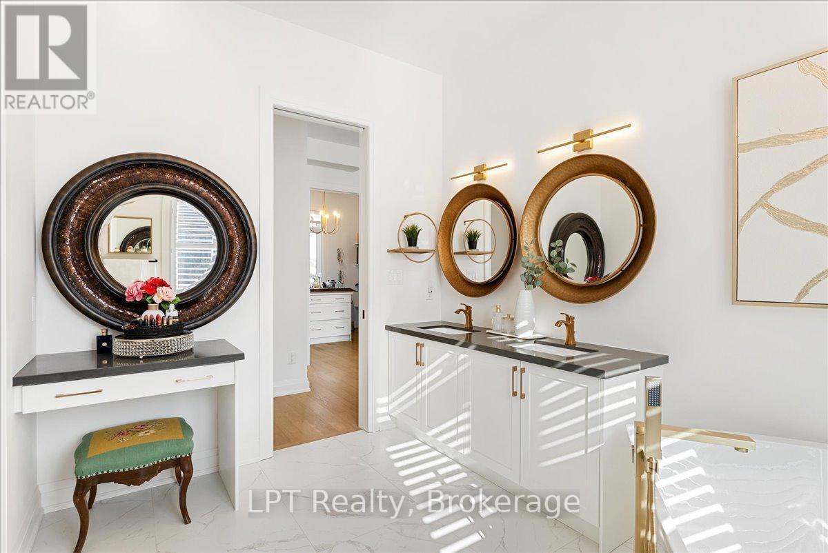 double sinks and vanity table - 67 Charles Tilley Crescent, Clarington, ON - Indoor Photo Showing Other Room