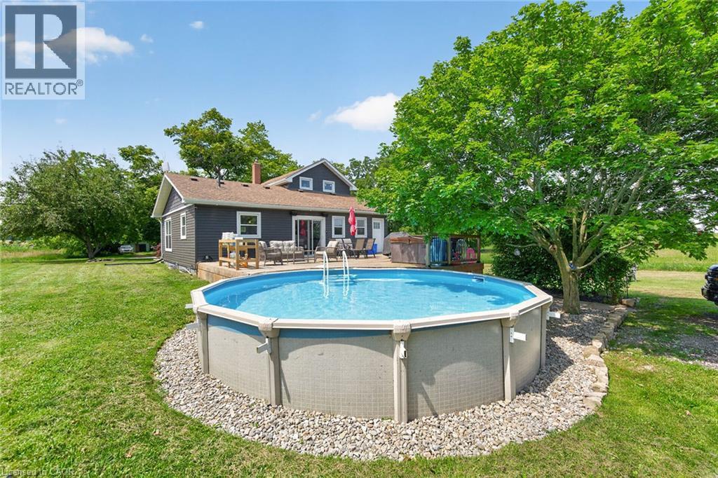 967 4Th Line, Caledonia, ON - Outdoor With Above Ground Pool With Backyard