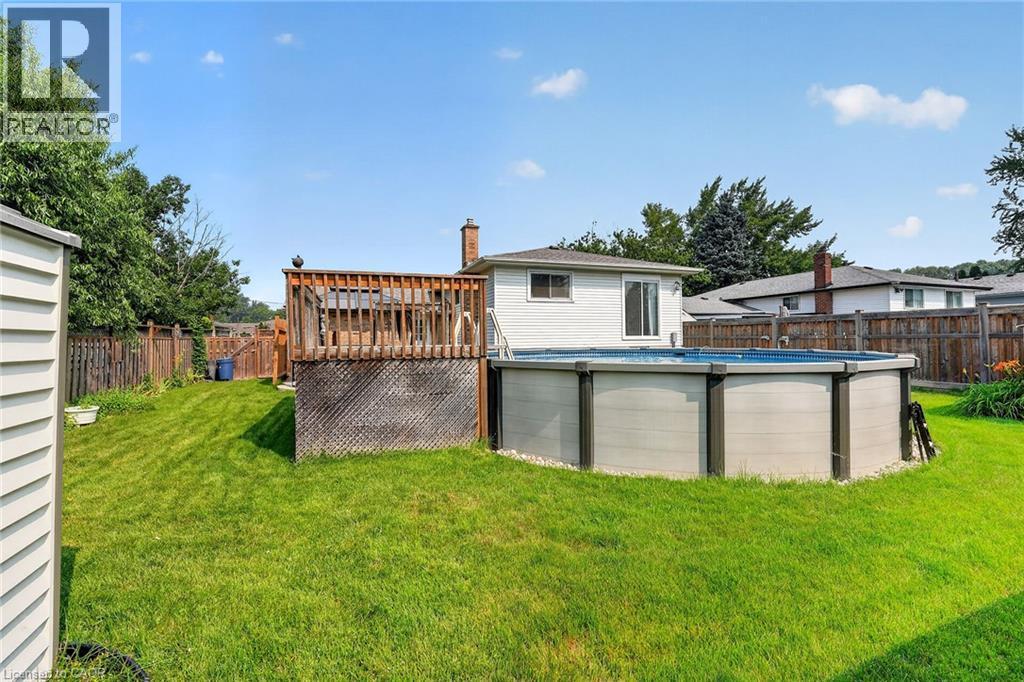 186 Glenmor Drive, Caledonia, ON - Outdoor With Above Ground Pool With Backyard