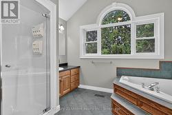 upper - master bed ensuite 4pc bathroom -