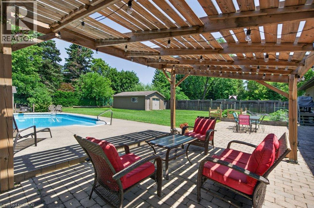 100 Alderson Drive, Hamilton, ON - Outdoor With In Ground Pool With Deck Patio Veranda