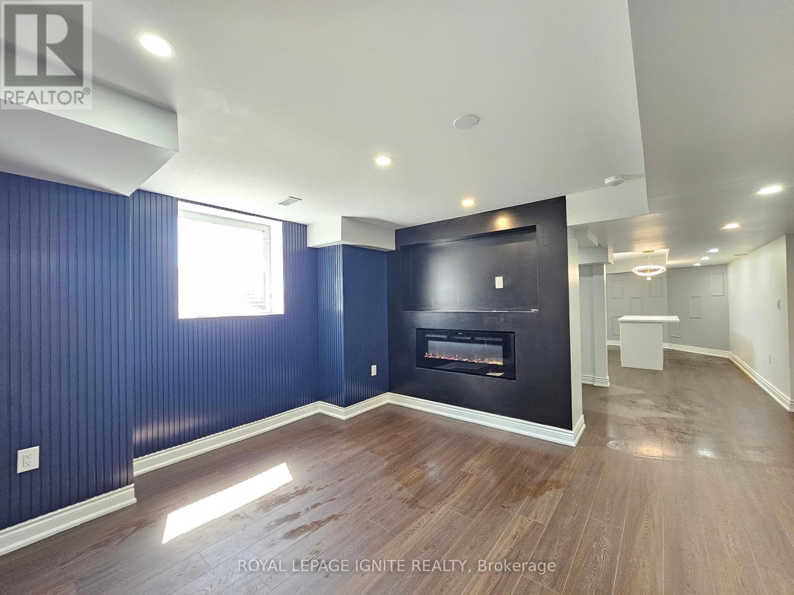 Basement - 1 Goderich Drive, Brampton, ON - Indoor Photo Showing Other Room With Fireplace