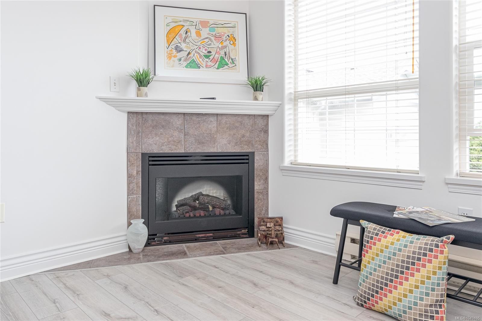 #202-9844 Croft St, Chemainus, BC - Indoor Photo Showing Living Room With Fireplace