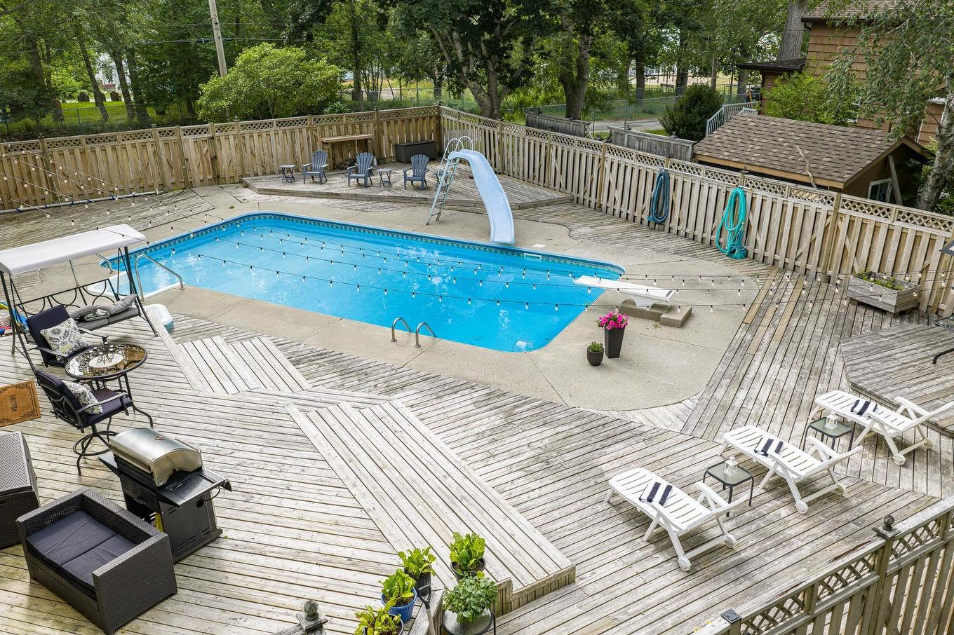 44 John Street, Shelburne, NS - Outdoor With In Ground Pool With Deck Patio Veranda