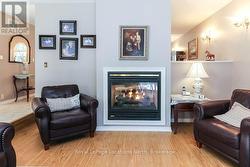 Same 2-Sided Gas Fireplace but from Living/Dining - 