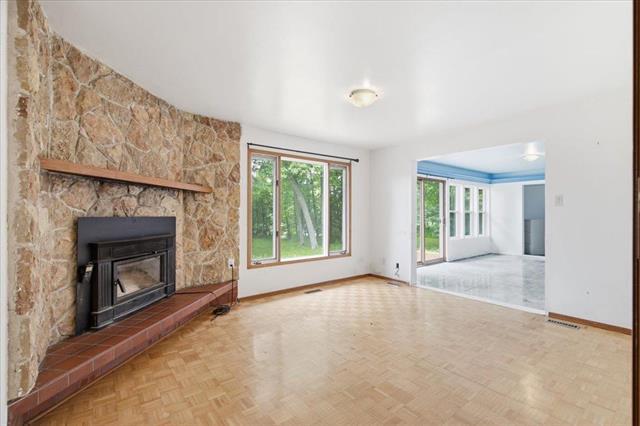 520 Christie Rd, Winnipeg, MB - Indoor Photo Showing Other Room With Fireplace