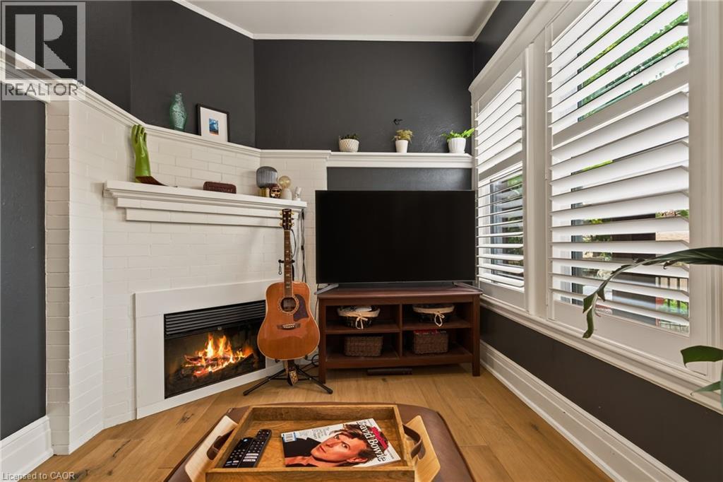 61 Mountain Avenue, Hamilton, ON - Indoor With Fireplace