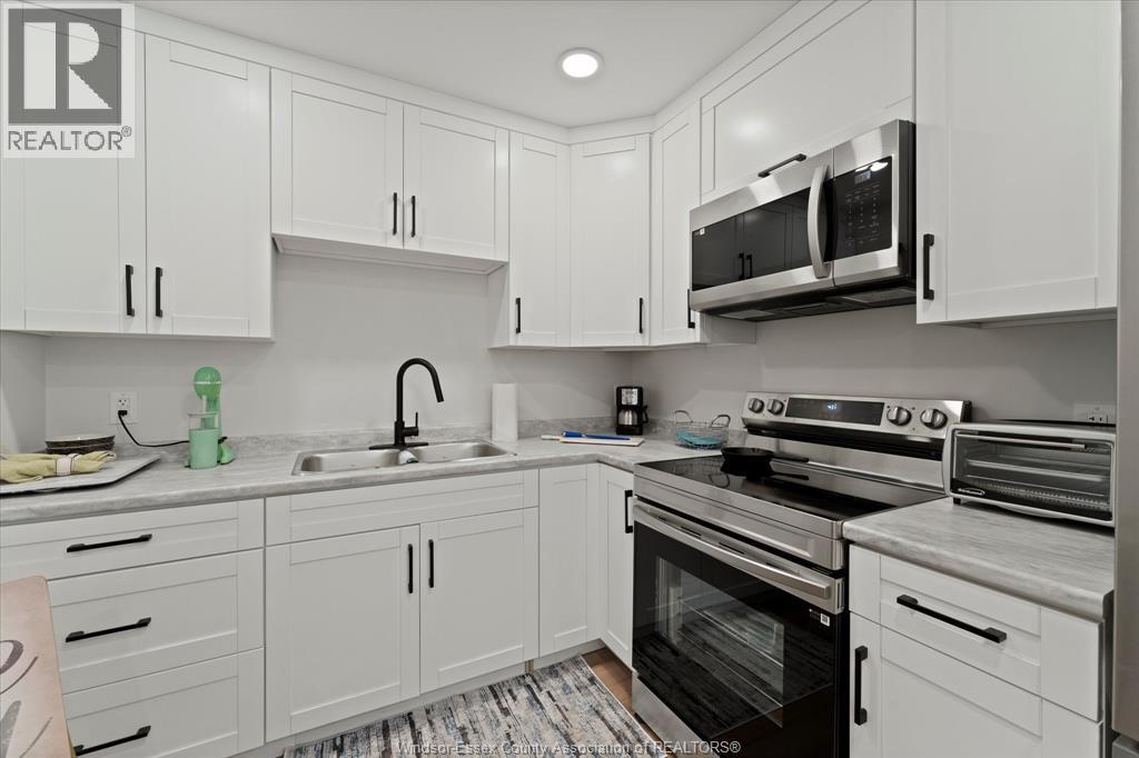 1861 Meighen Unit# 3, Windsor, ON - Indoor Photo Showing Kitchen With Double Sink
