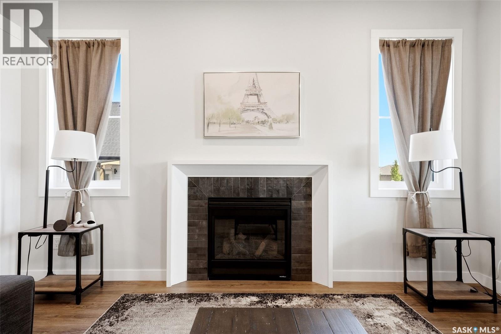 25 Aaron Drive, Echo Lake, SK - Indoor Photo Showing Living Room With Fireplace