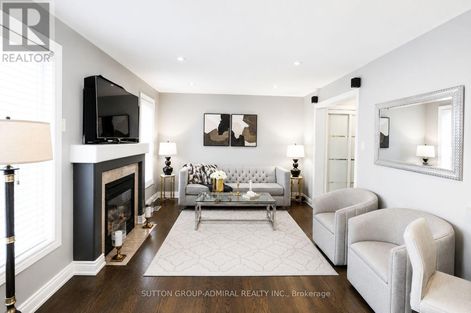 43 Mainland Crescent, Vaughan, ON - Indoor Photo Showing Living Room With Fireplace