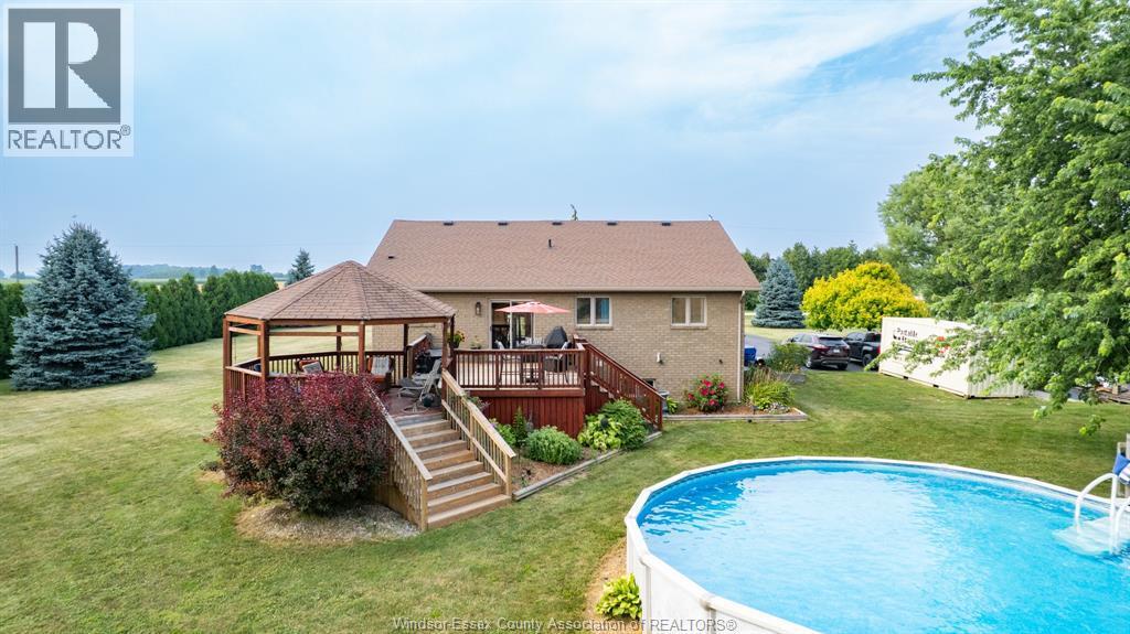 7841 Collison Sideroad, Amherstburg, ON - Outdoor With Above Ground Pool With Deck Patio Veranda With Backyard