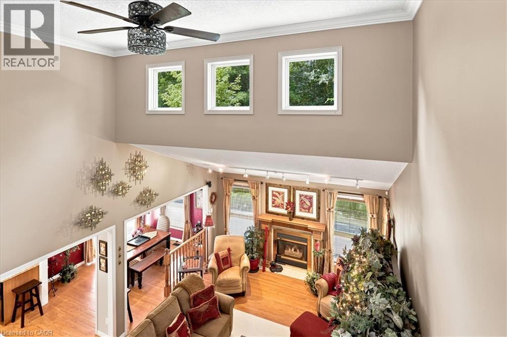Living room - 39 Everwood Run, Kitchener, ON - Indoor Photo Showing Other Room With Fireplace