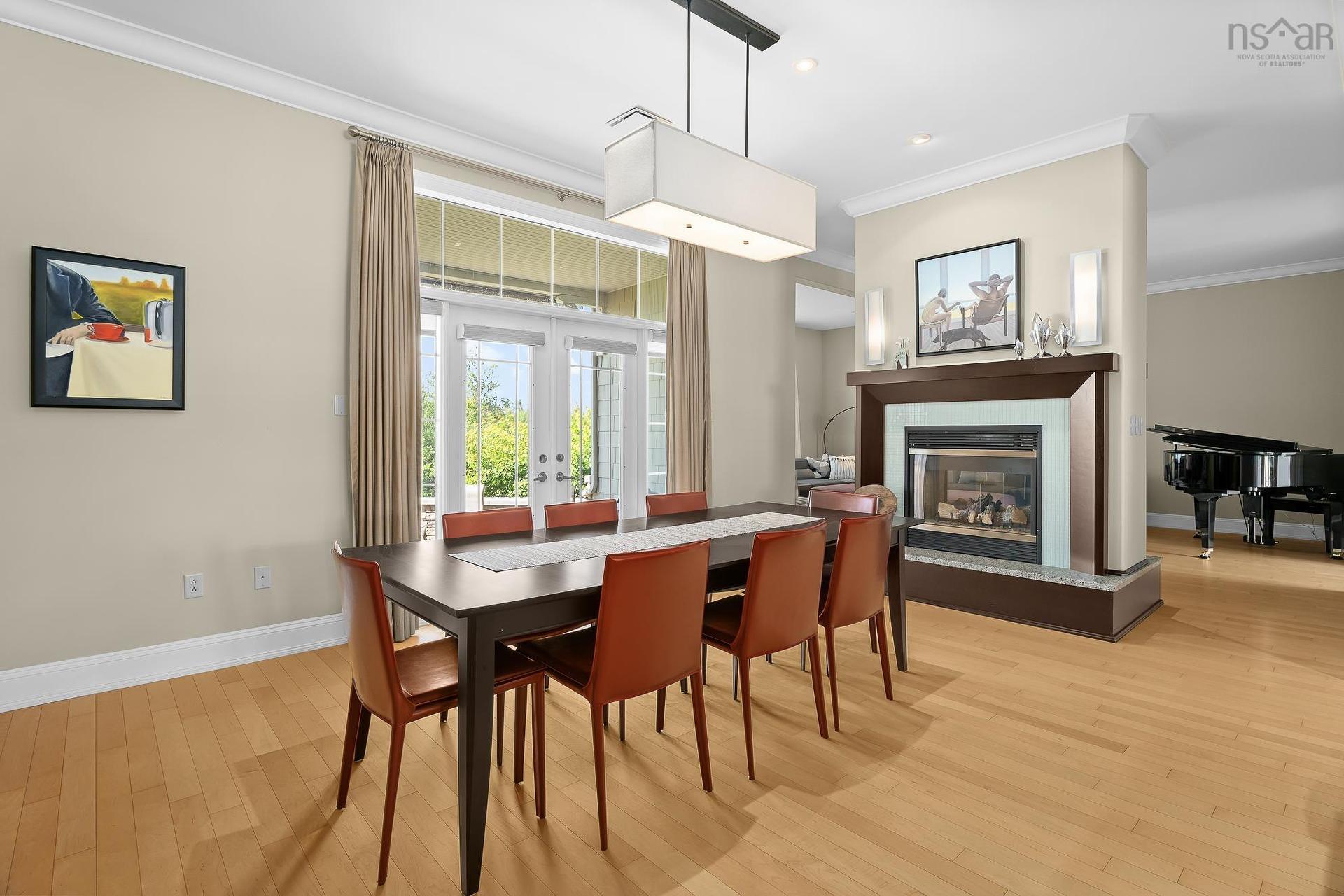 133 Harbourside Drive Drive, Fox Harbour, NS - Indoor Photo Showing Dining Room With Fireplace