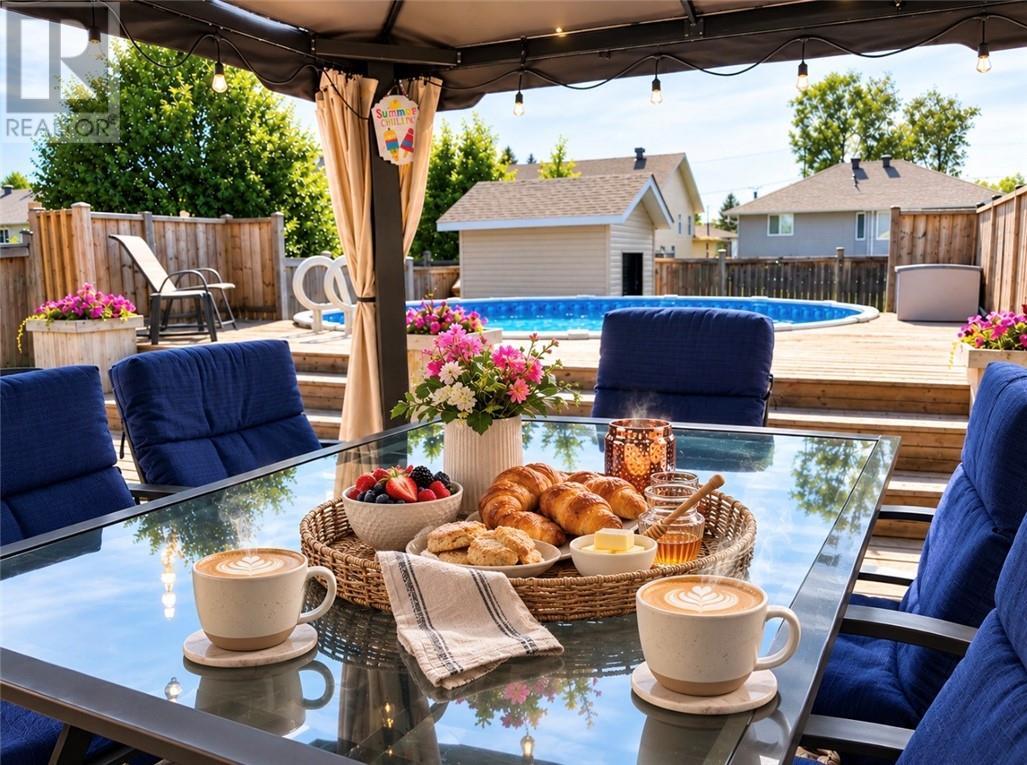 3101 River Road, Val Caron, ON - Outdoor With Above Ground Pool With Deck Patio Veranda With Exterior