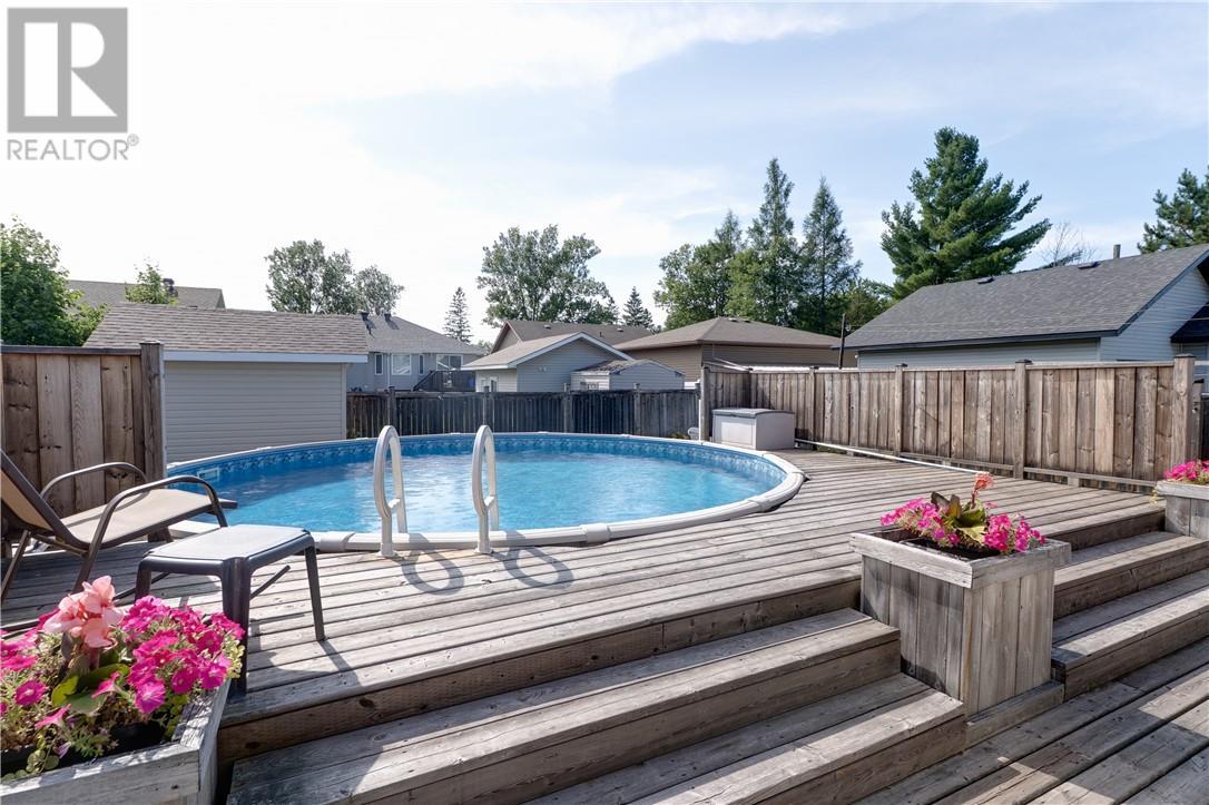 3101 River Road, Val Caron, ON - Outdoor With Above Ground Pool With Deck Patio Veranda With Exterior
