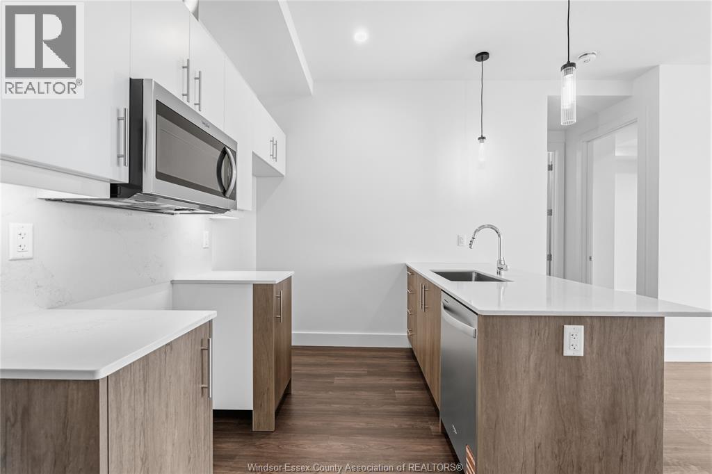 595 Lily Mac Unit# 212, Windsor, ON - Indoor Photo Showing Kitchen With Upgraded Kitchen
