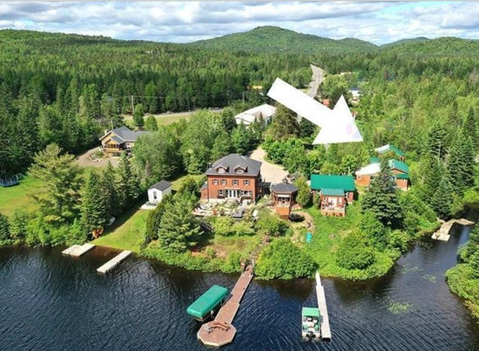 Photo aérienne - 108 Ch. Du Lac-Ludger, Lantier, QC - Outdoor With Body Of Water With View