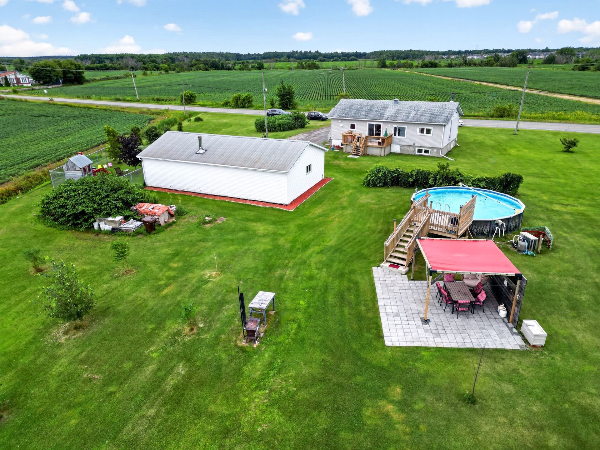 Photo aérienne - 801 9E Avenue, Saint-Lin/Laurentides, QC - Outdoor With Above Ground Pool With View
