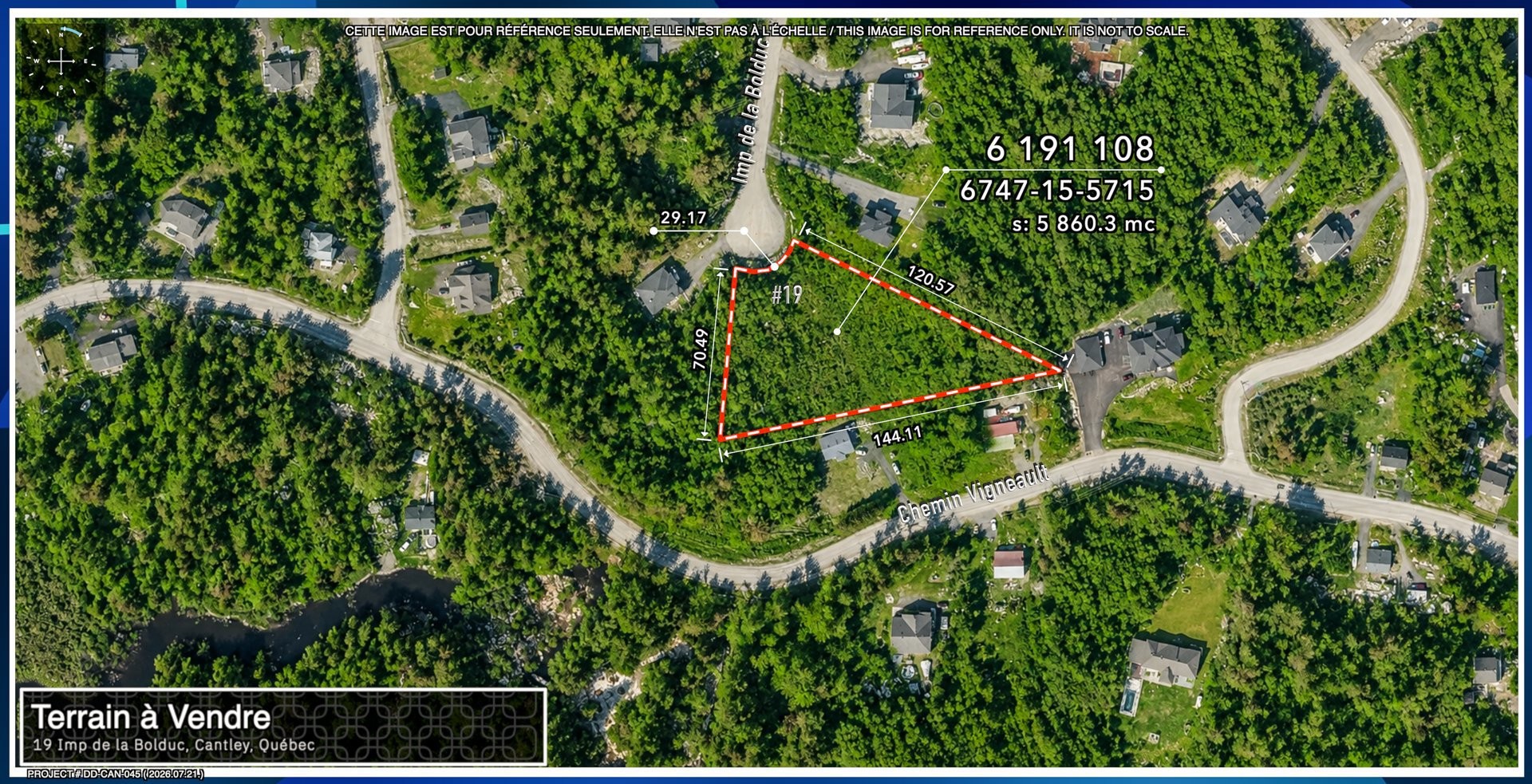 Plan (croquis) - 19 Imp. La Bolduc, Cantley, QC