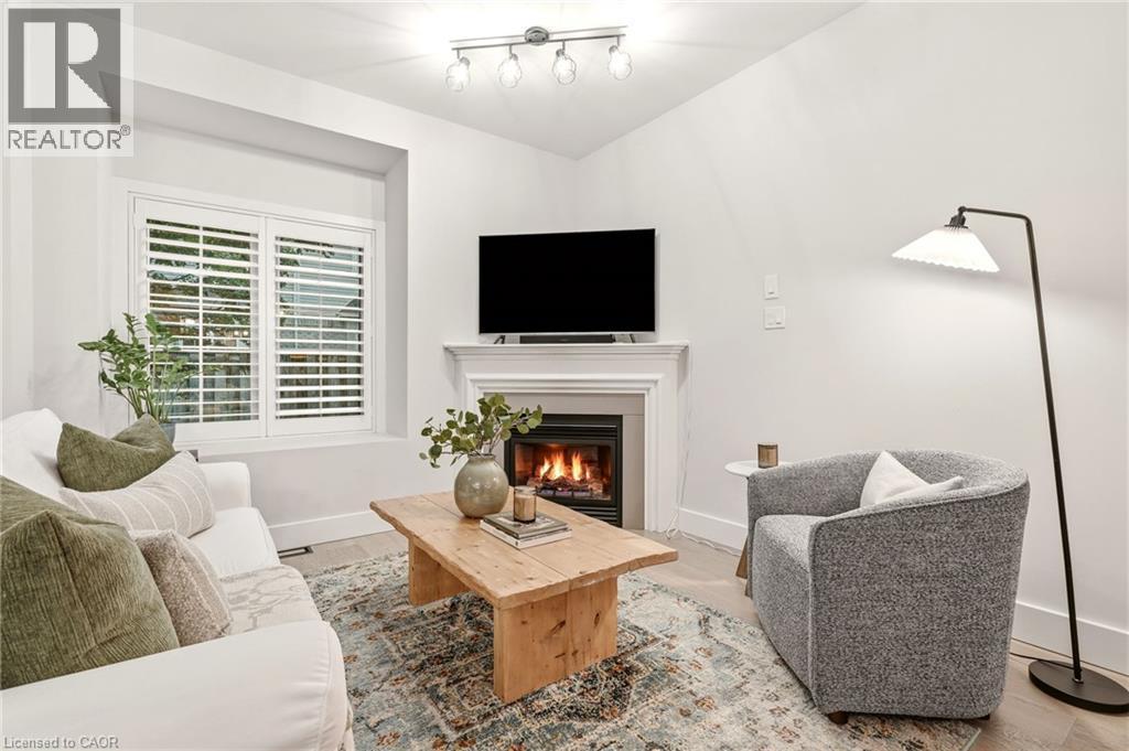 1361 Stephenson Drive, Burlington, ON - Indoor Photo Showing Living Room With Fireplace