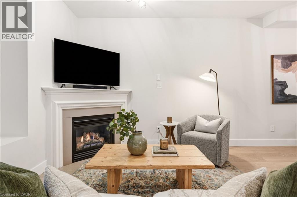 1361 Stephenson Drive, Burlington, ON - Indoor Photo Showing Living Room With Fireplace