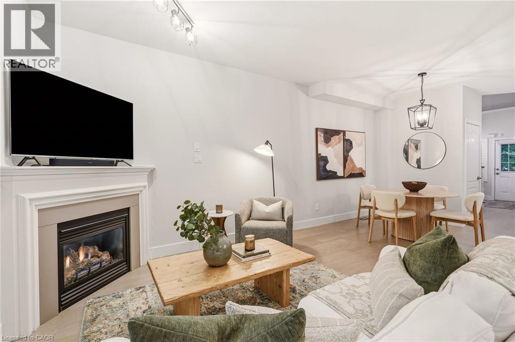 1361 Stephenson Drive, Burlington, ON - Indoor Photo Showing Living Room With Fireplace