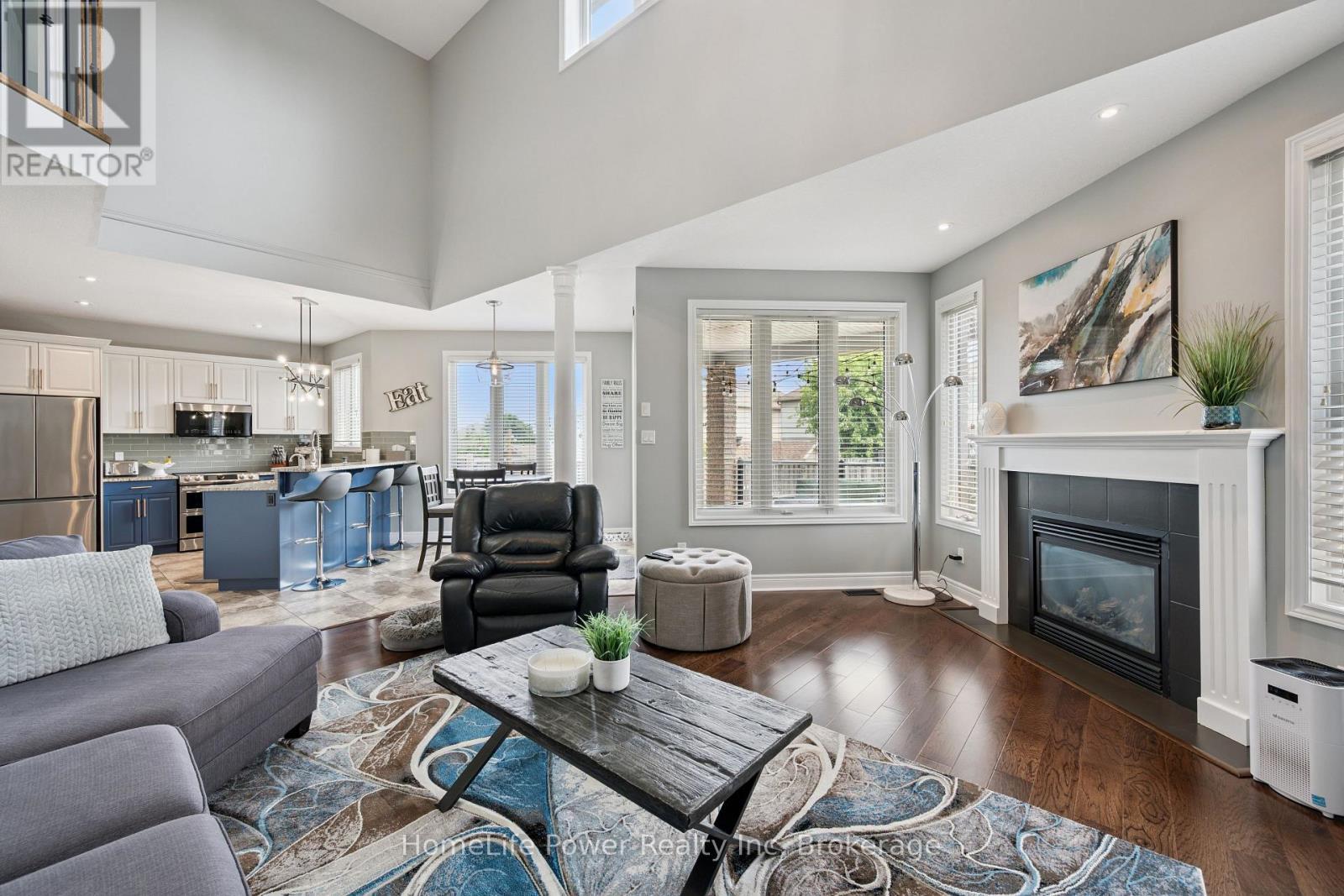 183 Townsend Drive, Woolwich, ON - Indoor Photo Showing Living Room With Fireplace