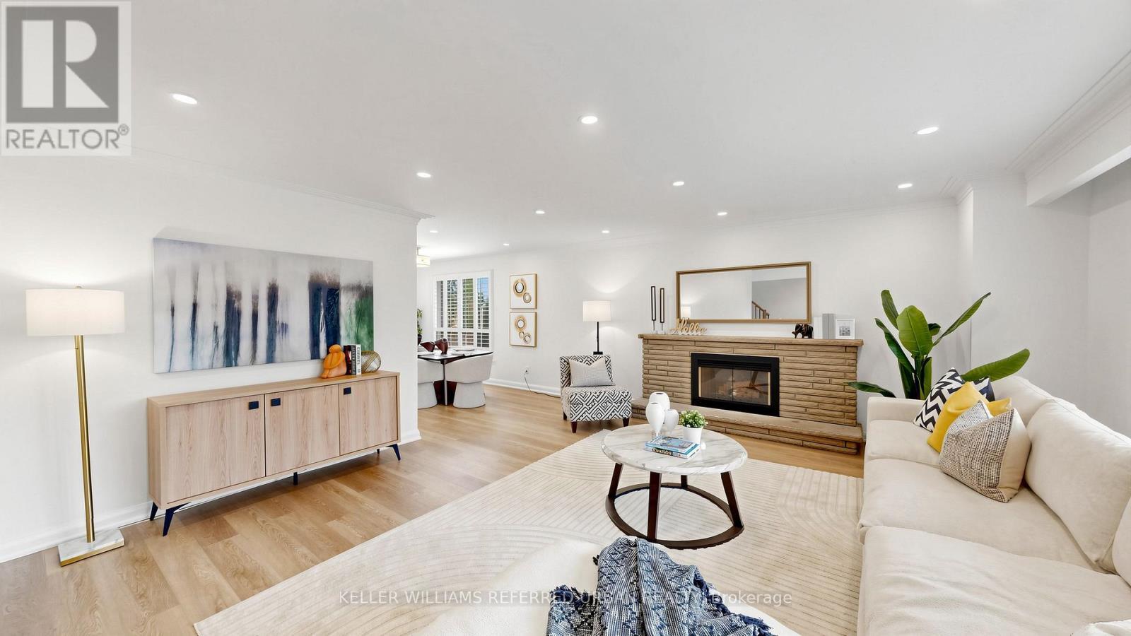 104 Otonabee Avenue, Toronto, ON - Indoor Photo Showing Living Room With Fireplace