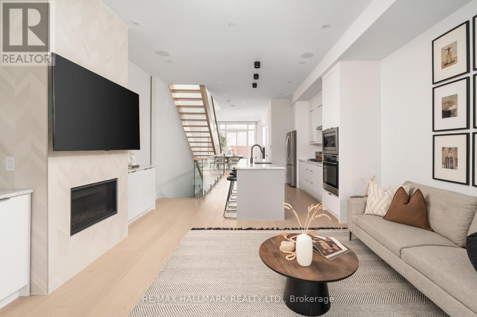 167 Sammon Avenue, Toronto, ON - Indoor Photo Showing Living Room With Fireplace