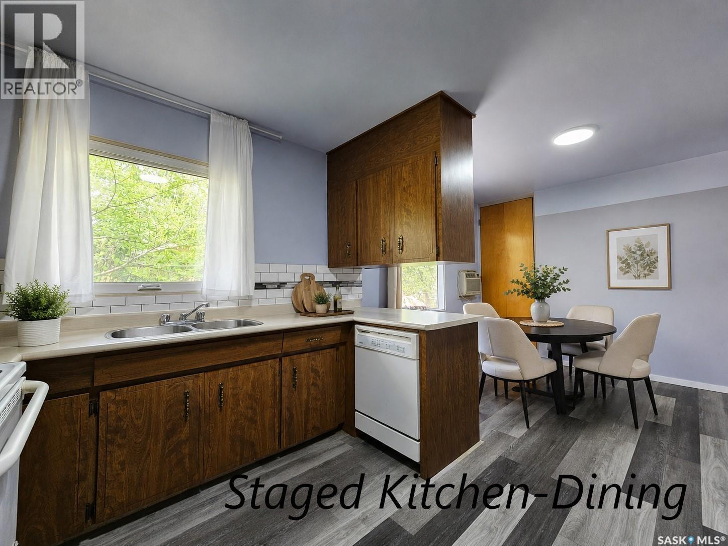 1641 103Rd Street, North Battleford, SK - Indoor Photo Showing Kitchen With Double Sink