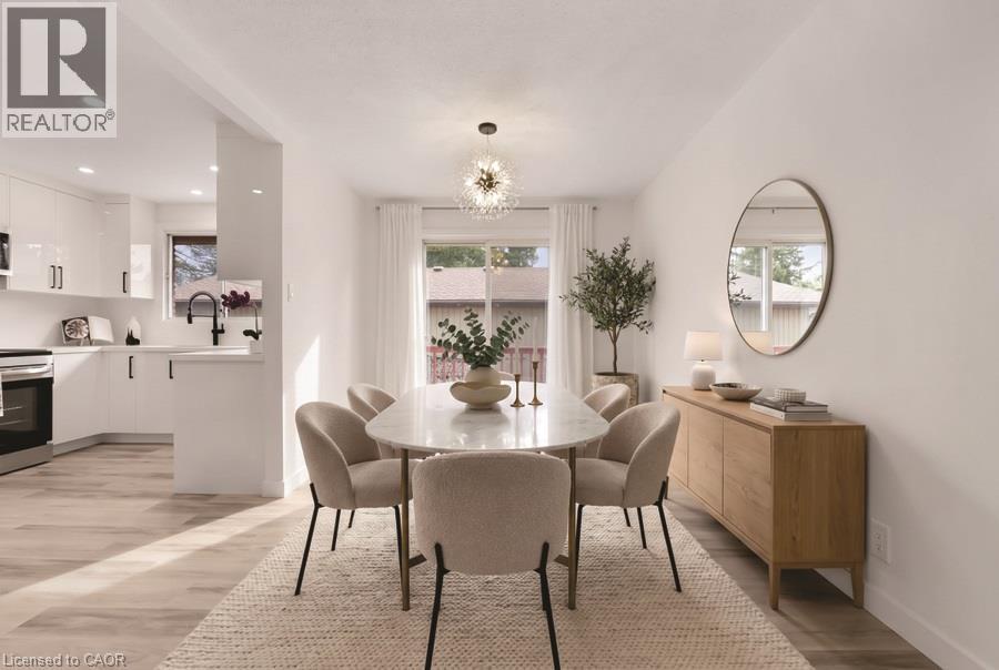 VIRTUALLY STAGED - 345 Berkindale Drive, Hamilton, ON - Indoor Photo Showing Dining Room