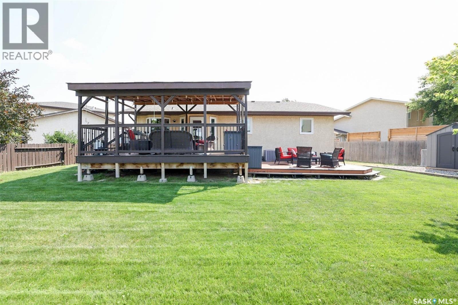 3419 Keehr Place E, Regina, SK - Outdoor With Deck Patio Veranda With Backyard