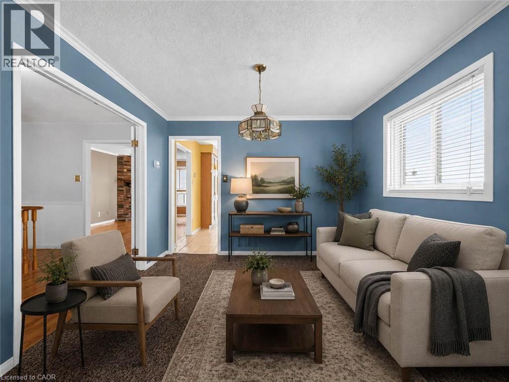Virtually Staged - 60 Attwood Drive, Cambridge, ON - Indoor Photo Showing Living Room
