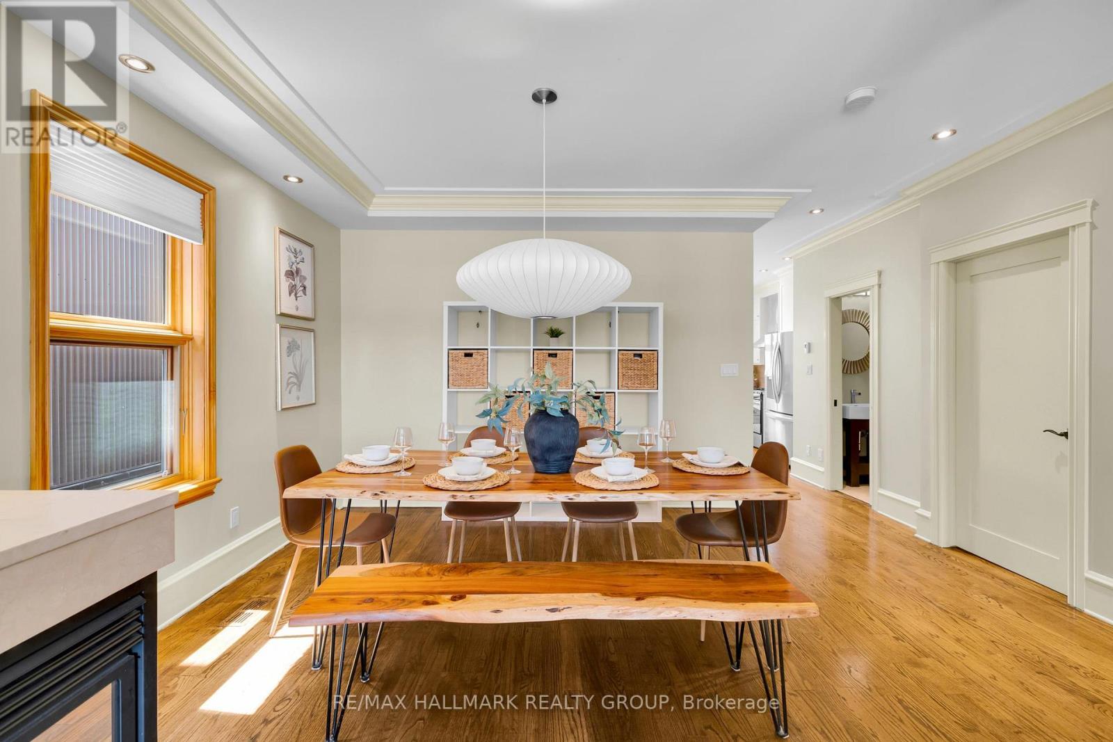 376 Winona Avenue, Ottawa, ON - Indoor Photo Showing Dining Room With Fireplace