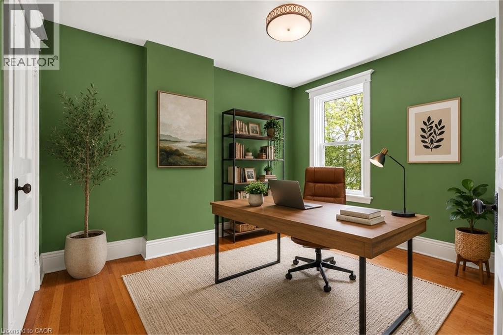This image has been virtually staged - 520 John Street N, Hamilton, ON - Indoor Photo Showing Office