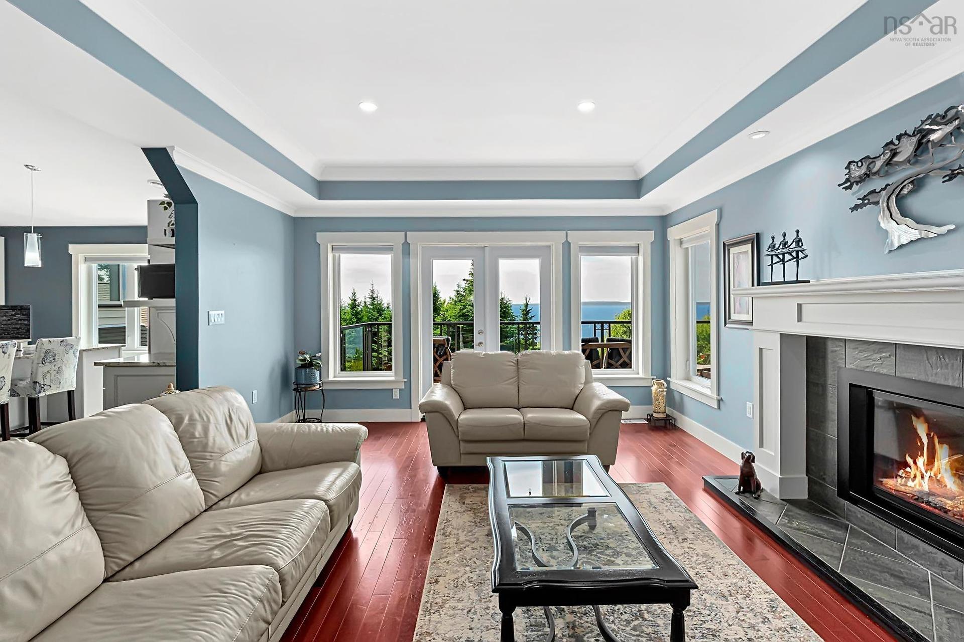116 Whitecap Ridge, Black Point, NS - Indoor Photo Showing Living Room With Fireplace