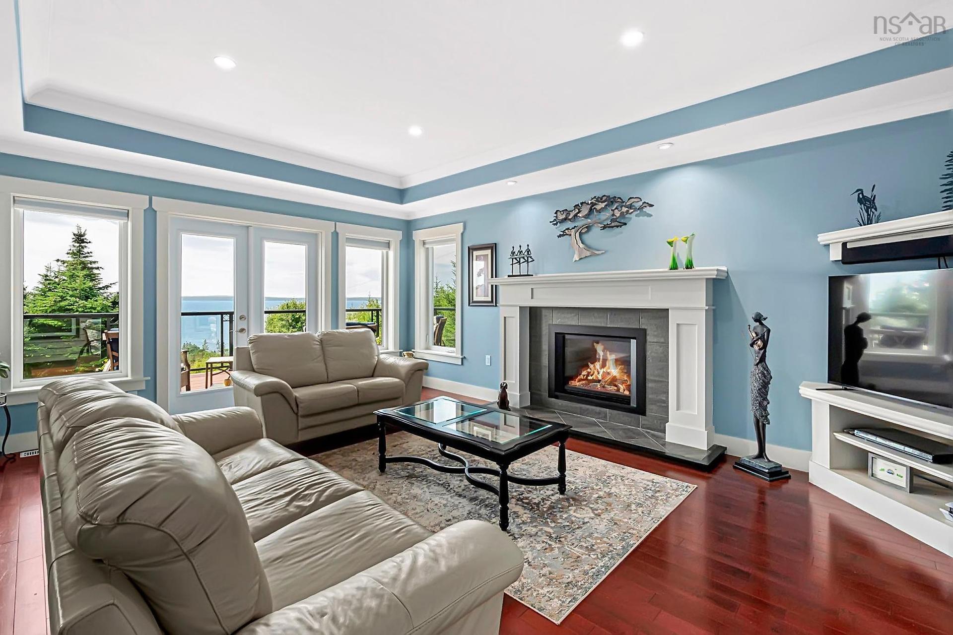 116 Whitecap Ridge, Black Point, NS - Indoor Photo Showing Living Room With Fireplace