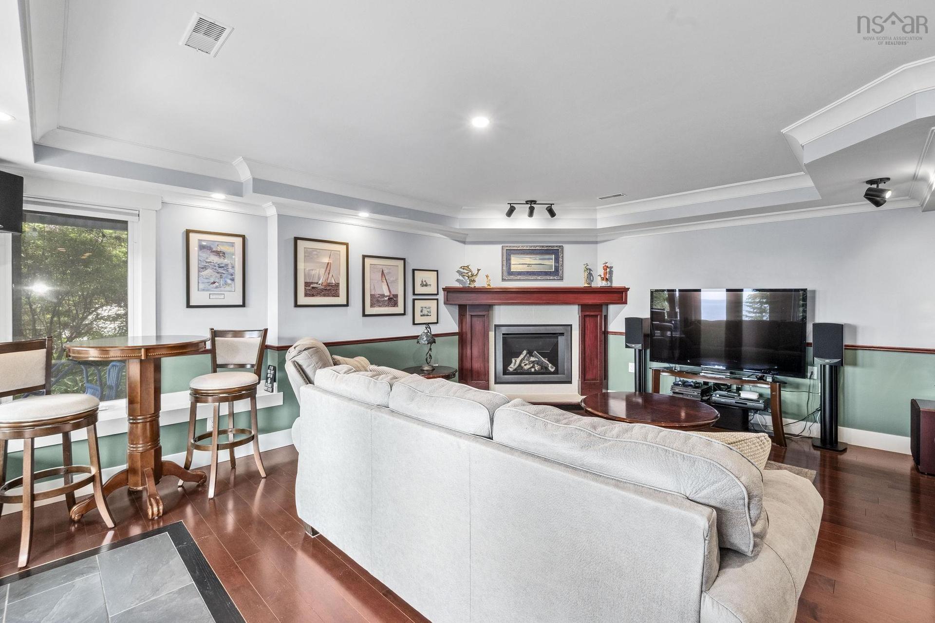116 Whitecap Ridge, Black Point, NS - Indoor Photo Showing Living Room With Fireplace