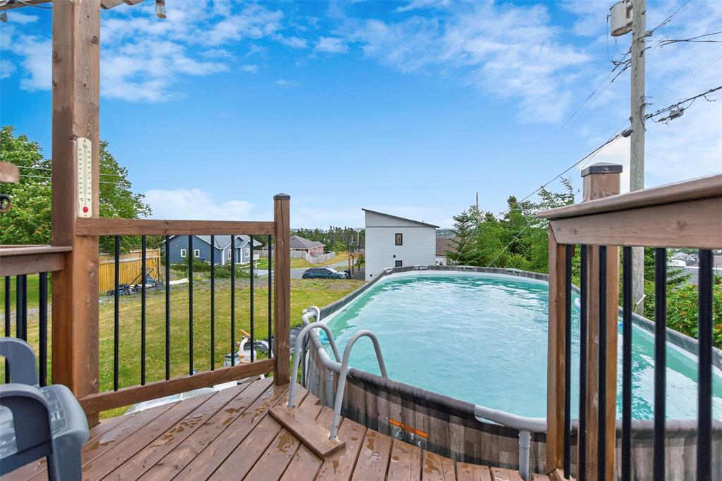 21 Fitzgerald Place, Bay Roberts, NL - Outdoor With Above Ground Pool With Deck Patio Veranda With Exterior