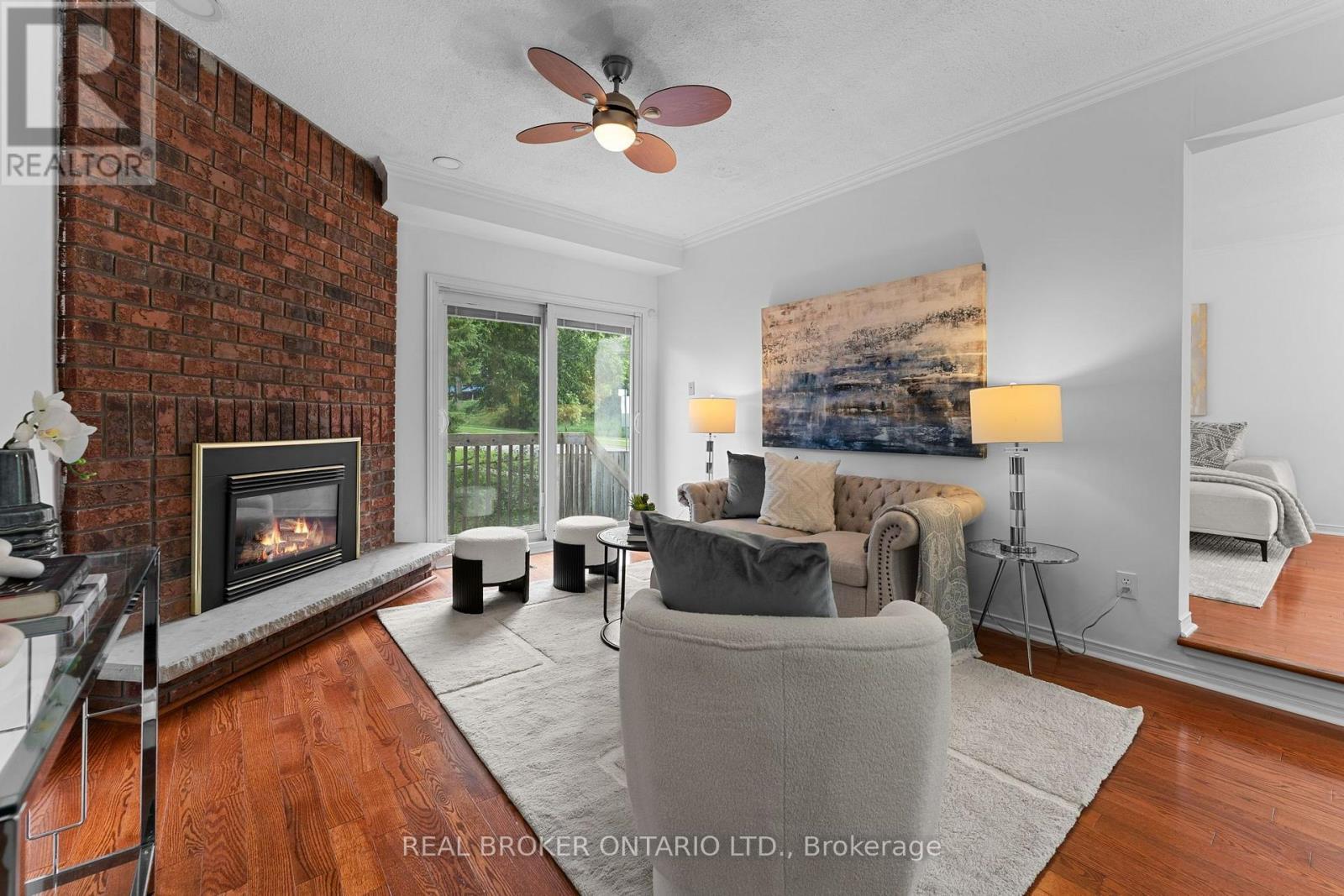 1 Baronial Court, Toronto, ON - Indoor Photo Showing Living Room With Fireplace