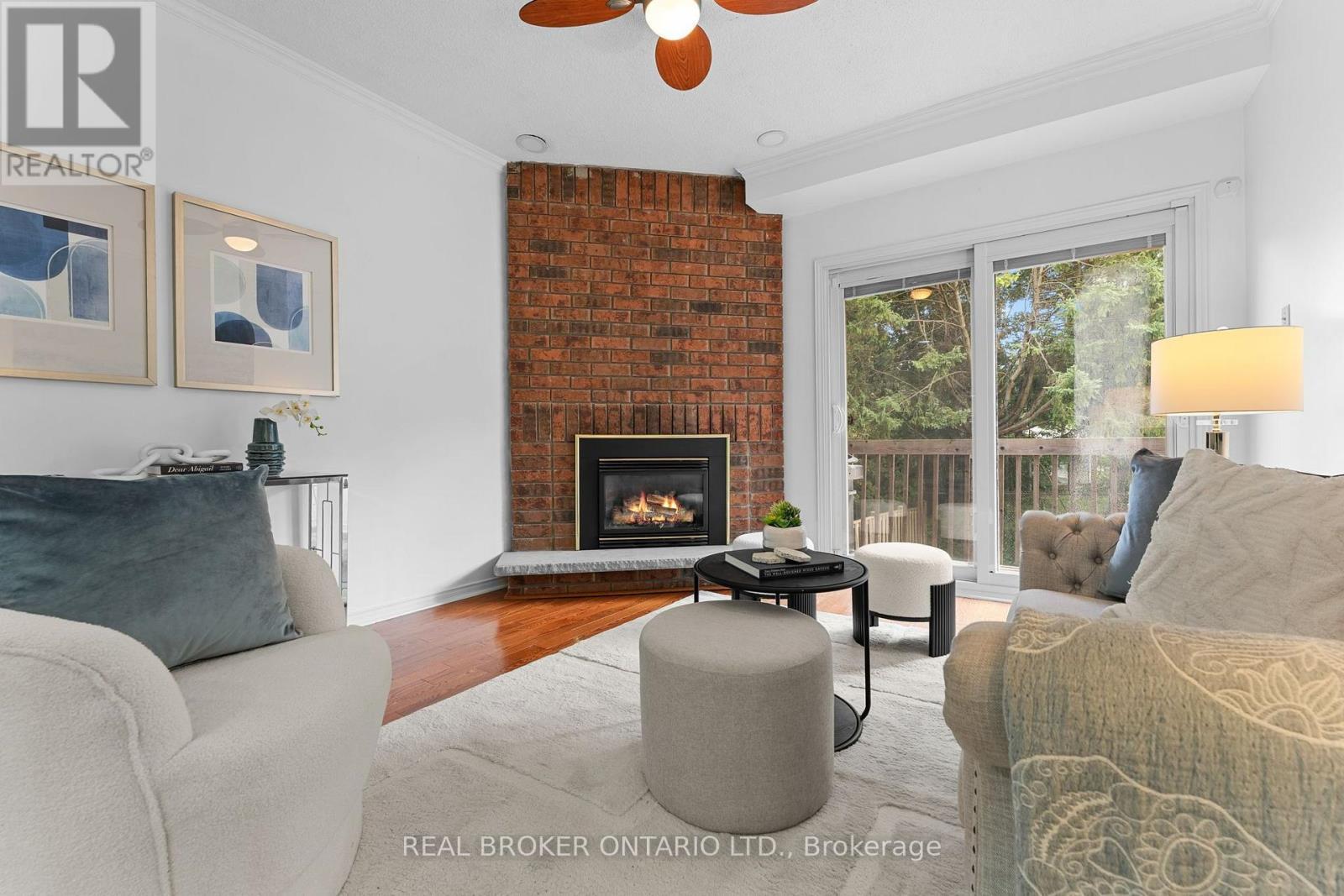 1 Baronial Court, Toronto, ON - Indoor Photo Showing Living Room With Fireplace