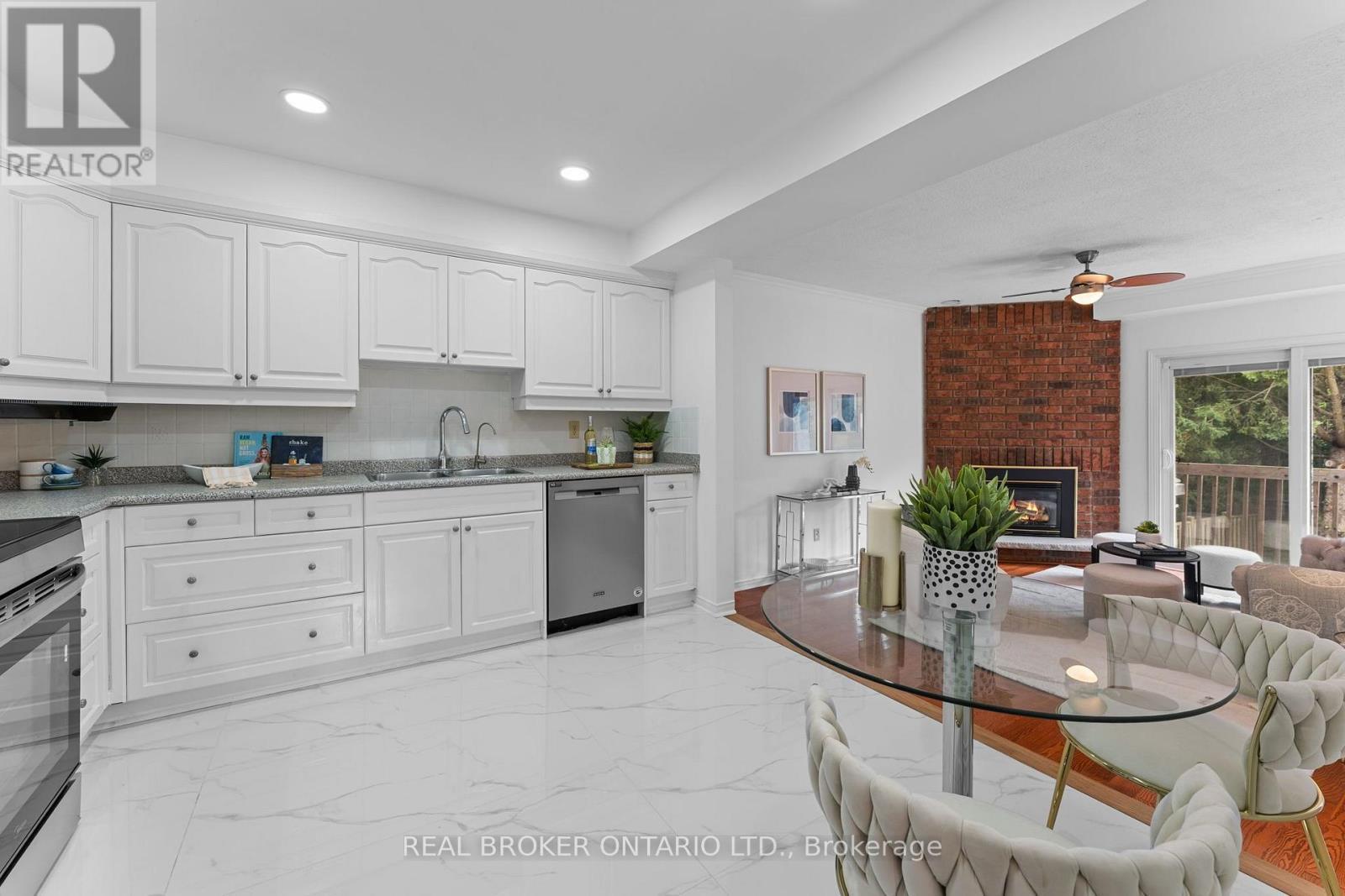 1 Baronial Court, Toronto, ON - Indoor With Fireplace