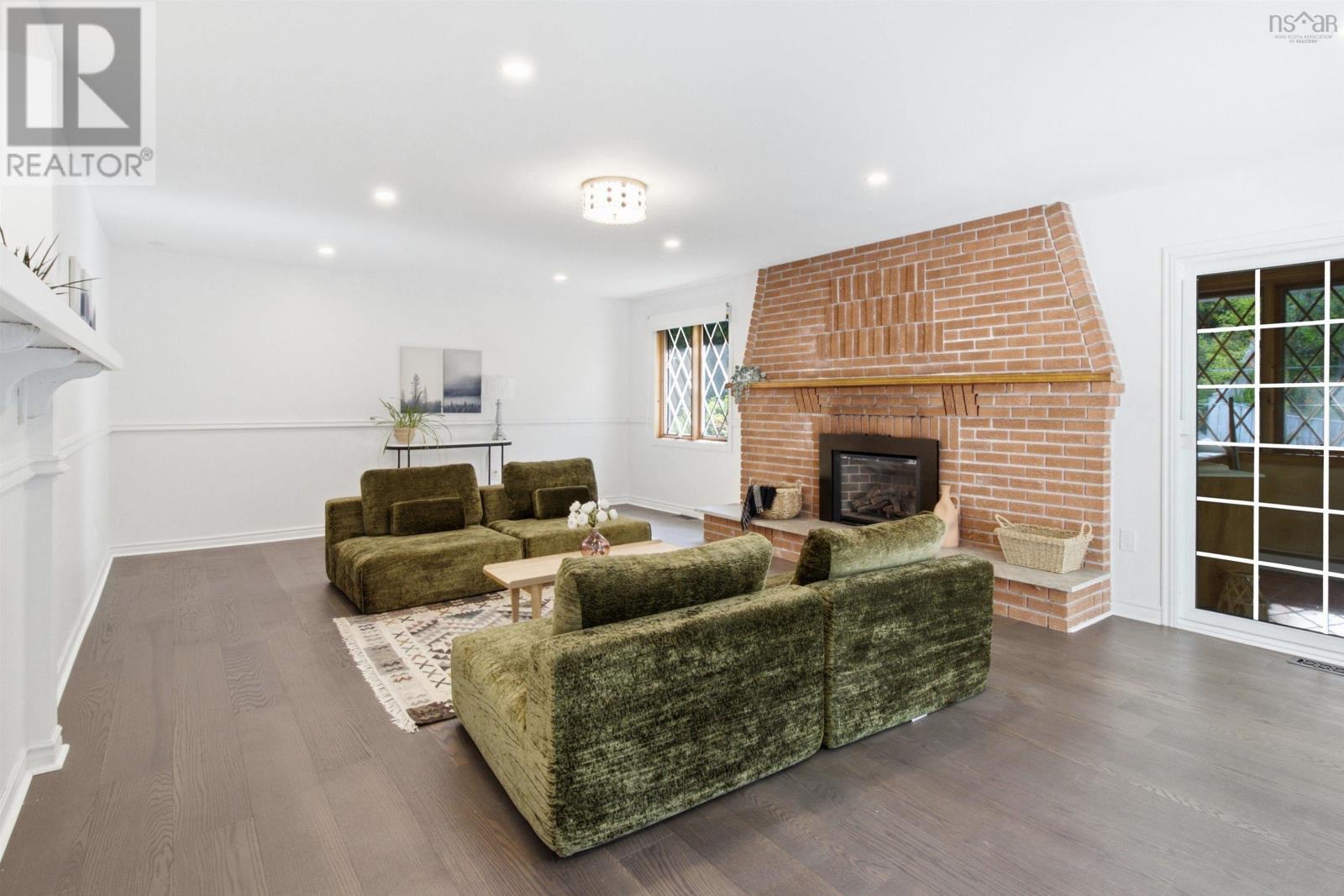 Living Room - 43 Karen Avenue, Fall River, NS - Indoor Photo Showing Other Room With Fireplace